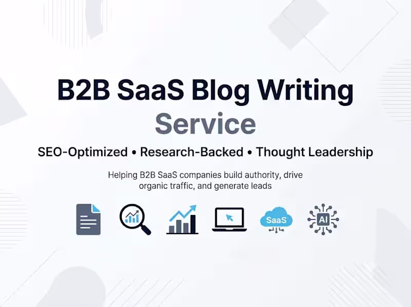 Cover image for B2B SaaS Blog Writing That Drives Traffic & Leads. 