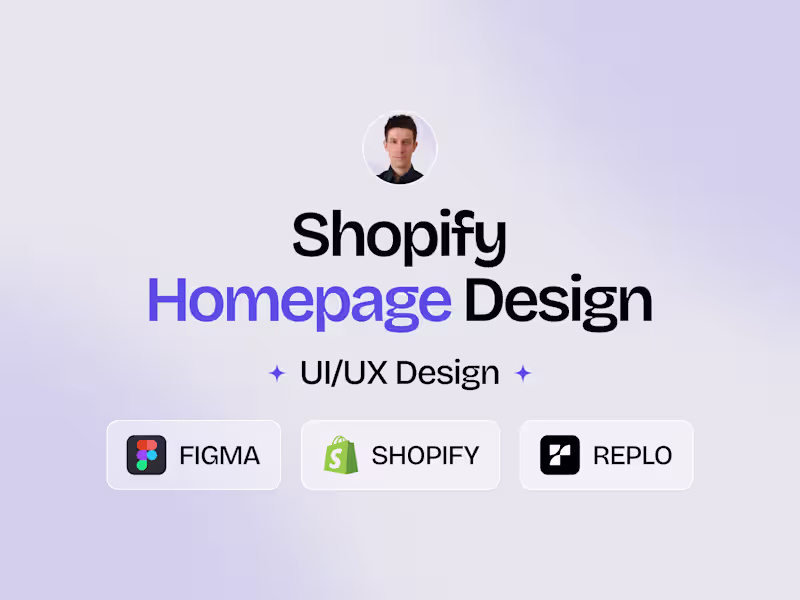 Cover image for Shopify Homepage Design