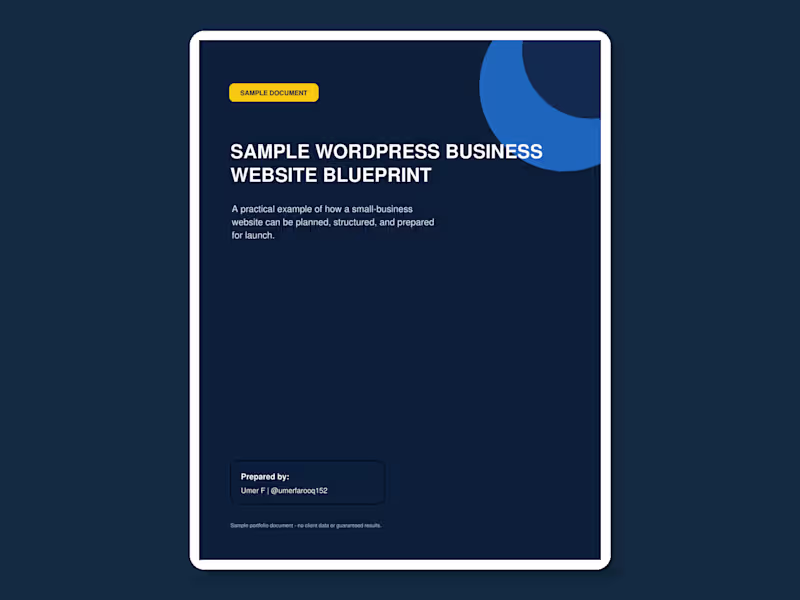 Cover image for Planned a responsive business website