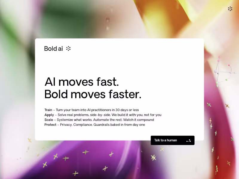 Cover image for Framer Website for Bold AI