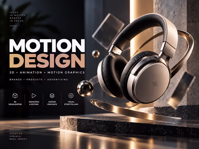 Cover image for Motion Design & Animation for Brands, Ads, Products and Social M