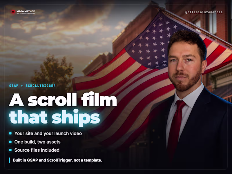 Cover image for A Scroll Film That Ships As Your Site And Your Launch Video