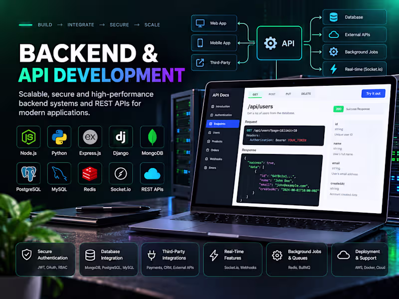 Cover image for Backend & API Development