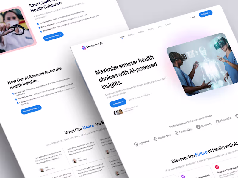 Cover image for Treatwise AI — Conversion Landing Page Design