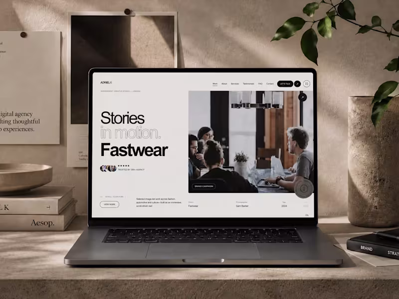 Cover image for Adriel · Motion & Creative Studio Template