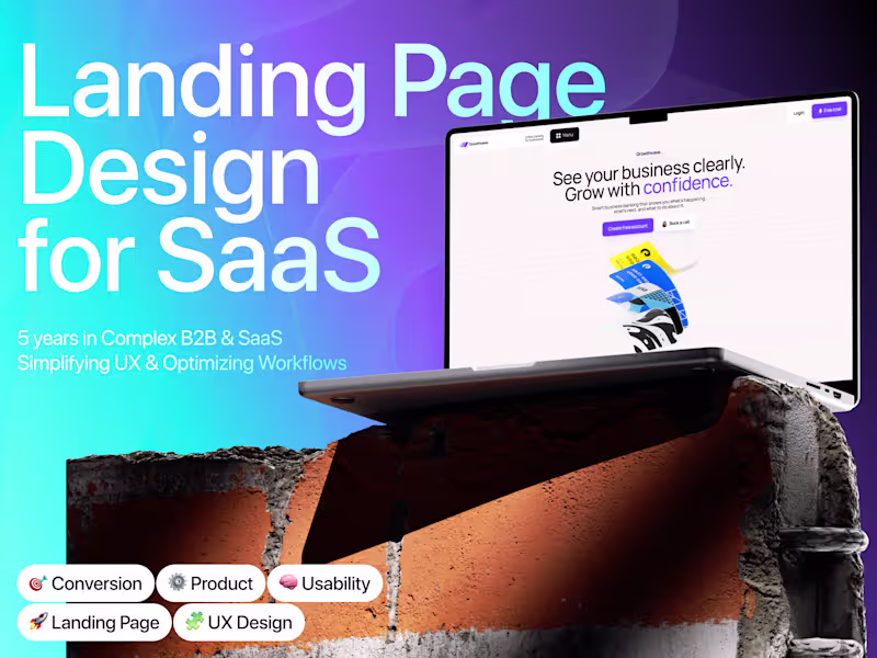 Cover image for I create high-converting landing pages for SaaS