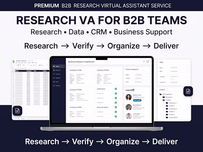 Cover image for Research & Virtual Assistant for B2B Teams