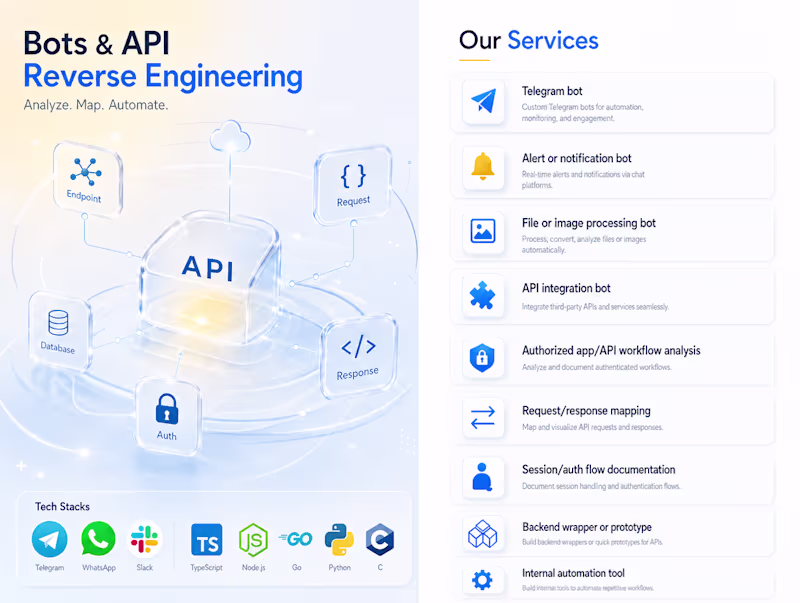 Cover image for Bots & App/API Workflow Reverse Engineering