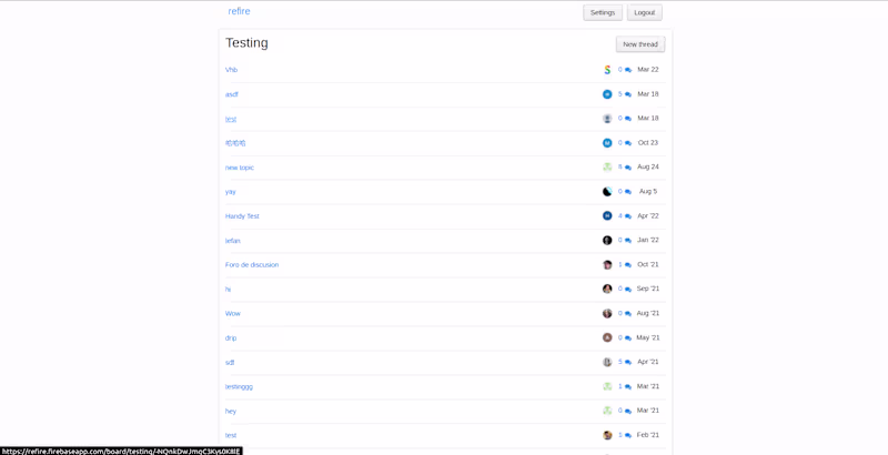 Cover image for Refire forum- reactjs