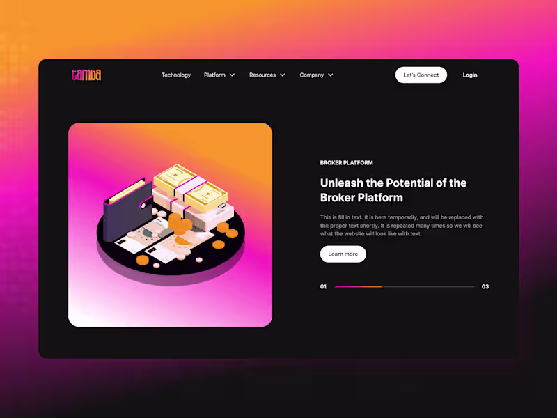 Cover image for InsurTech Website Design & Webflow Development | Tamba