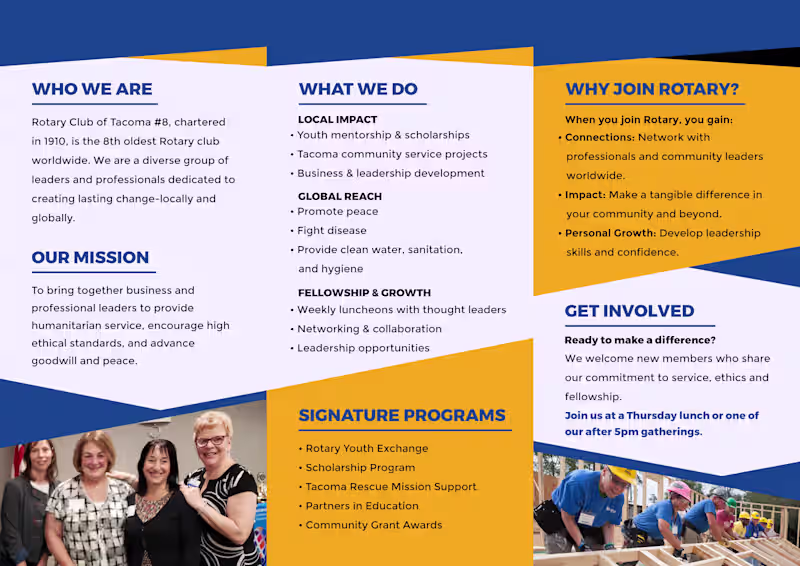 Cover image for Rotary club cover design 