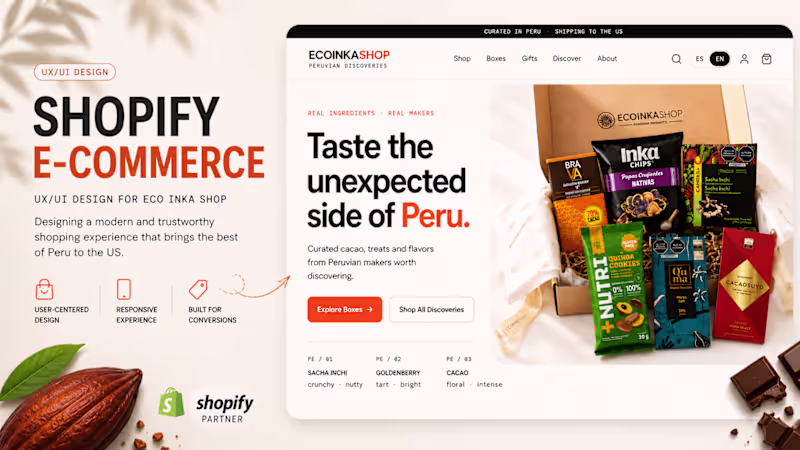 Cover image for EcoInkaShop — Shopify E-commerce UX/UI
Shopify