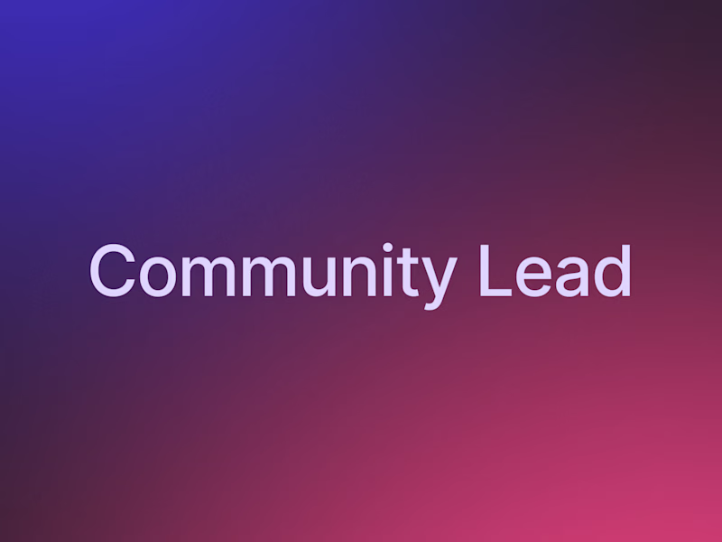 Cover image for Community Lead