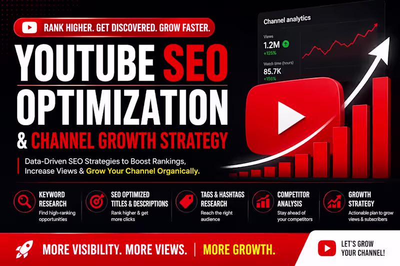 Cover image for YouTube SEO Optimization & Channel Growth Strategy