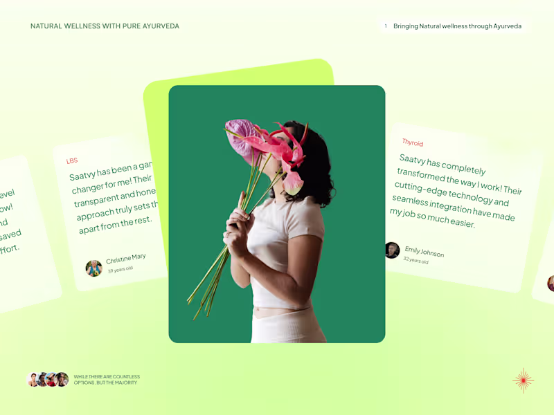 Cover image for Saatvy - Designed & Built an Ayurvedic Wellness Site