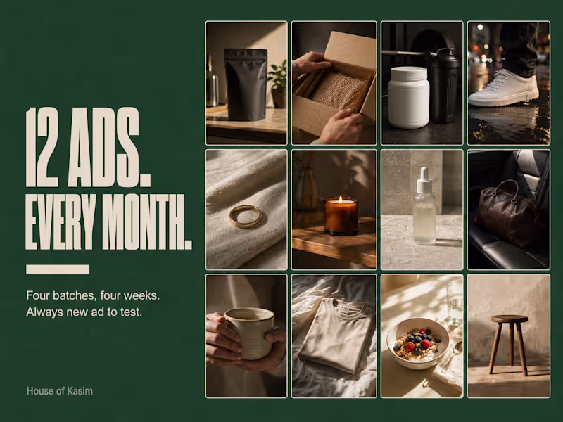 Cover image for Grocery plan: 12 short form video ads every month.