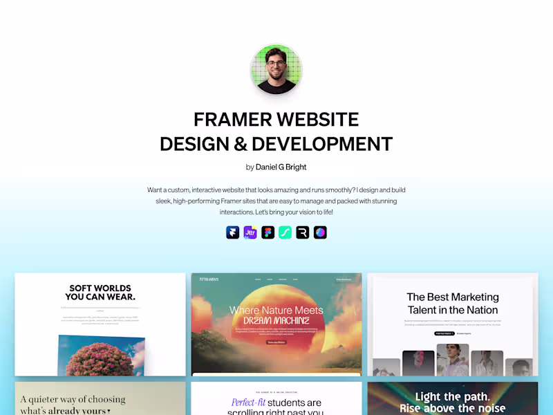 Cover image for Framer Website — Design + Build, Multi-Page