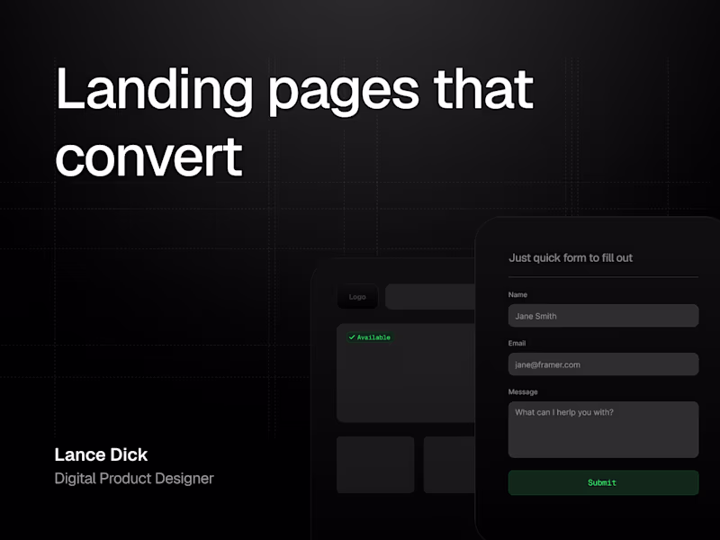 Cover image for  Landing Page Design
