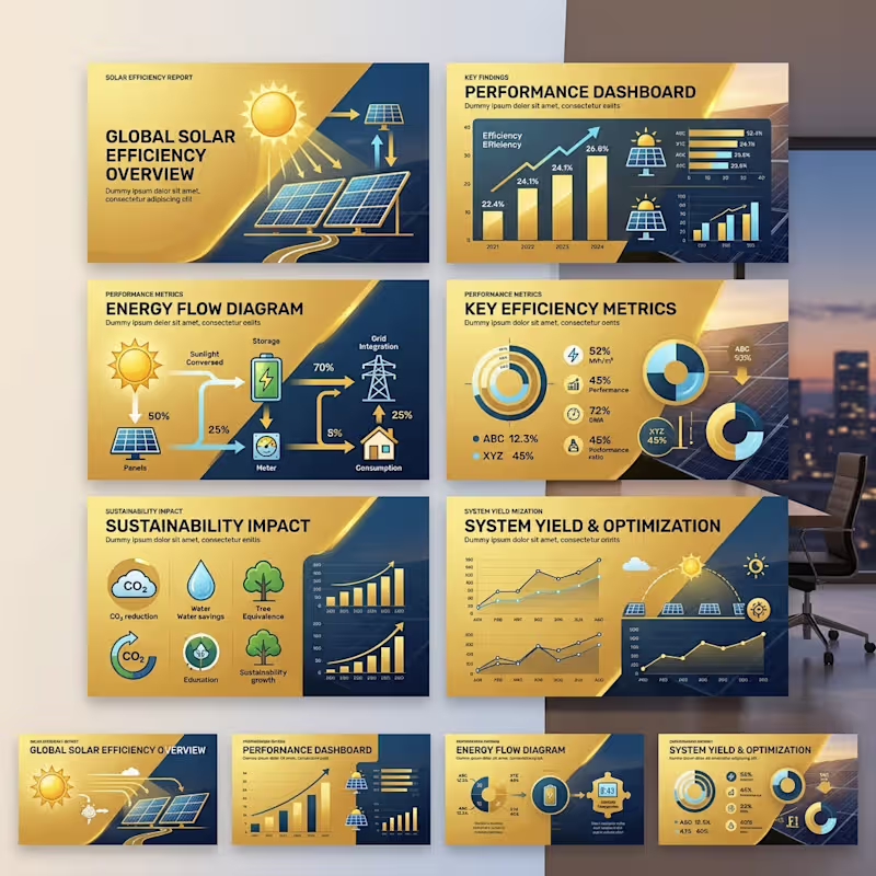 Cover image for Solar Energy Efficiency Dashboard -