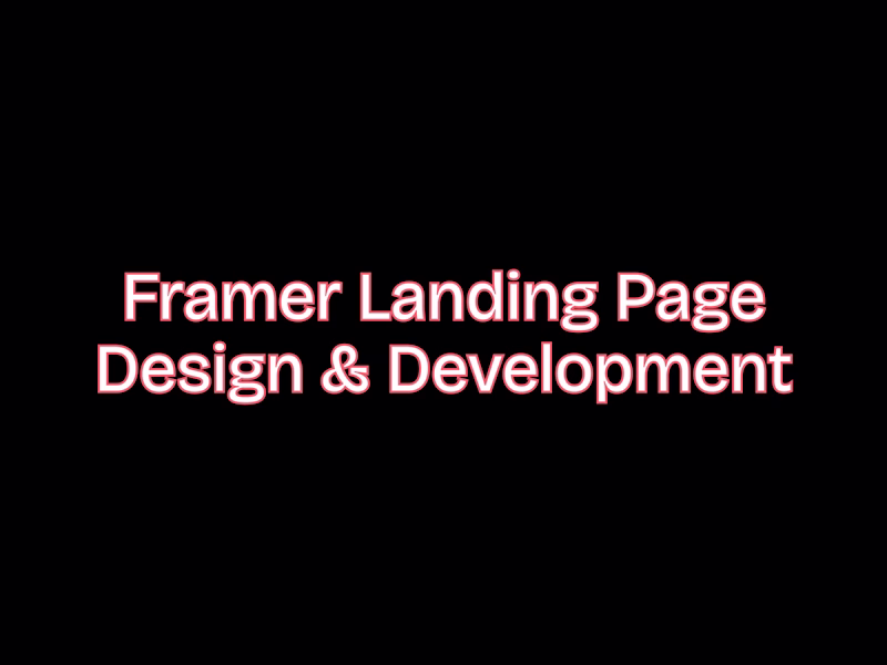 Cover image for Framer Landing Page Design & Development