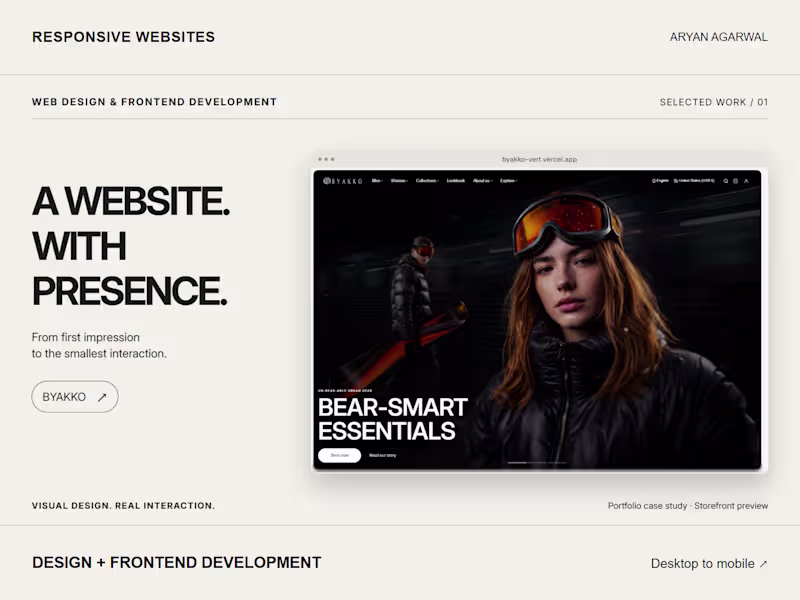 Cover image for BYAKKO — Responsive Storefront Frontend