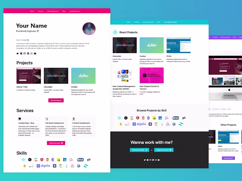 Cover image for Professional Portfolio Website design