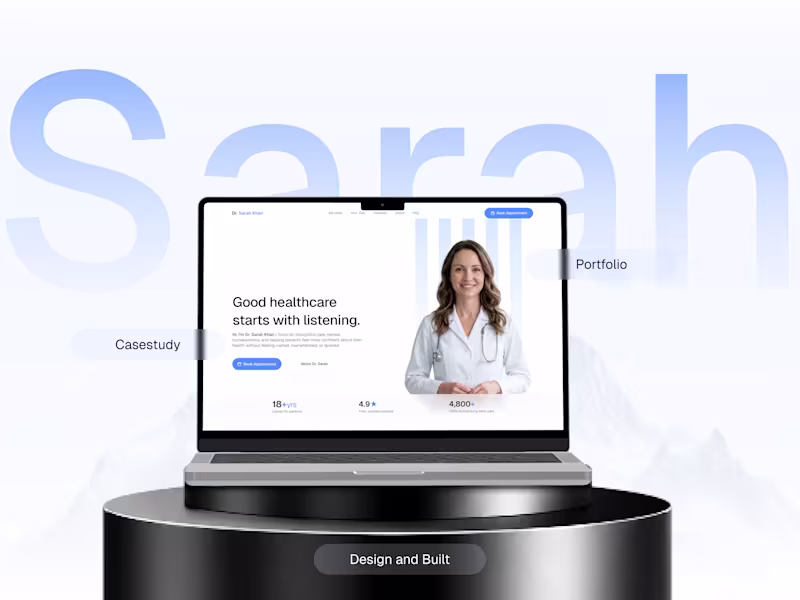Cover image for Dr. Sarah Khan - Portfolio Website (Spec Project)