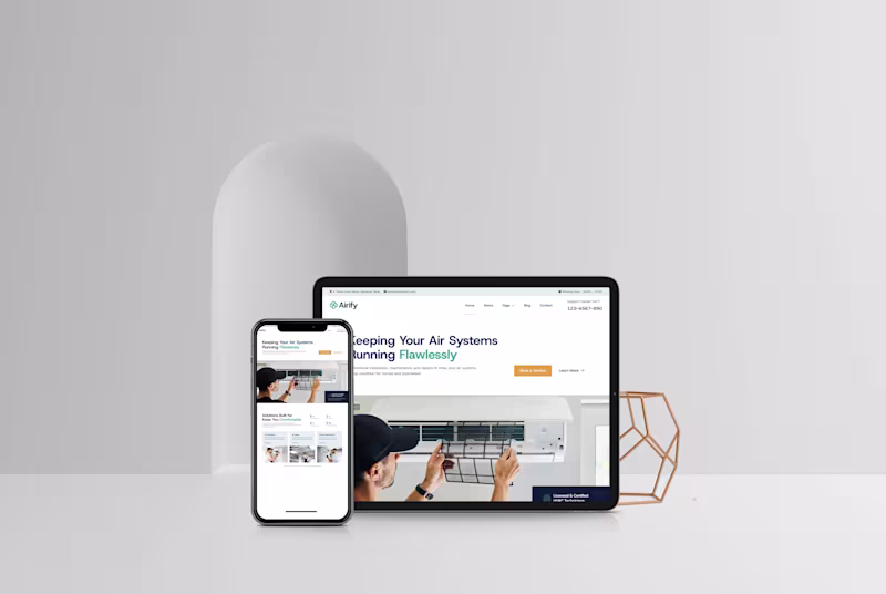 Cover image for HVAC Service Website Design &
