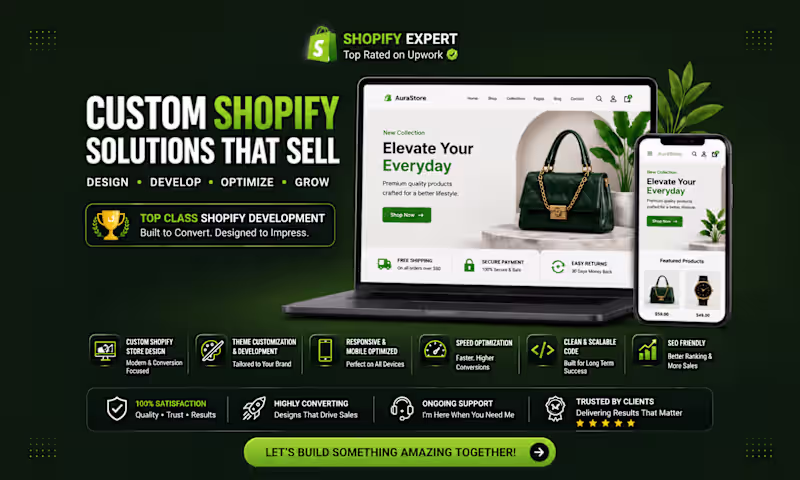 Cover image for Shopify Developer | Custom Themes | Store Design