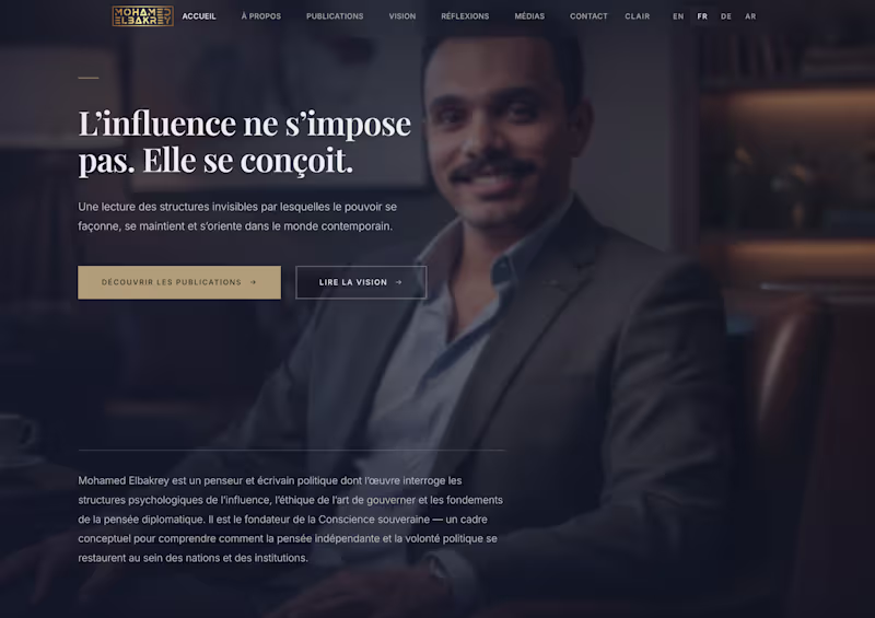 Cover image for Cinematic Personal Brand & Thought Leadership Platform