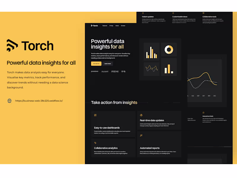 Cover image for Torch Analytics SaaS Landing Page Design
