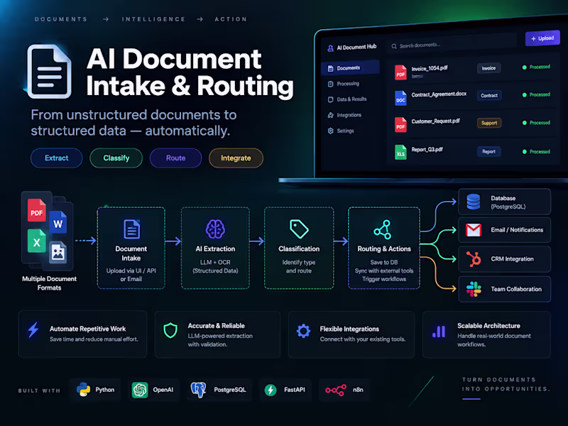Cover image for AI Document Intake & Routing