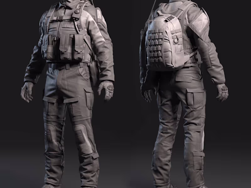 Cover image for 3D Realistic High Poly Character Modeling 