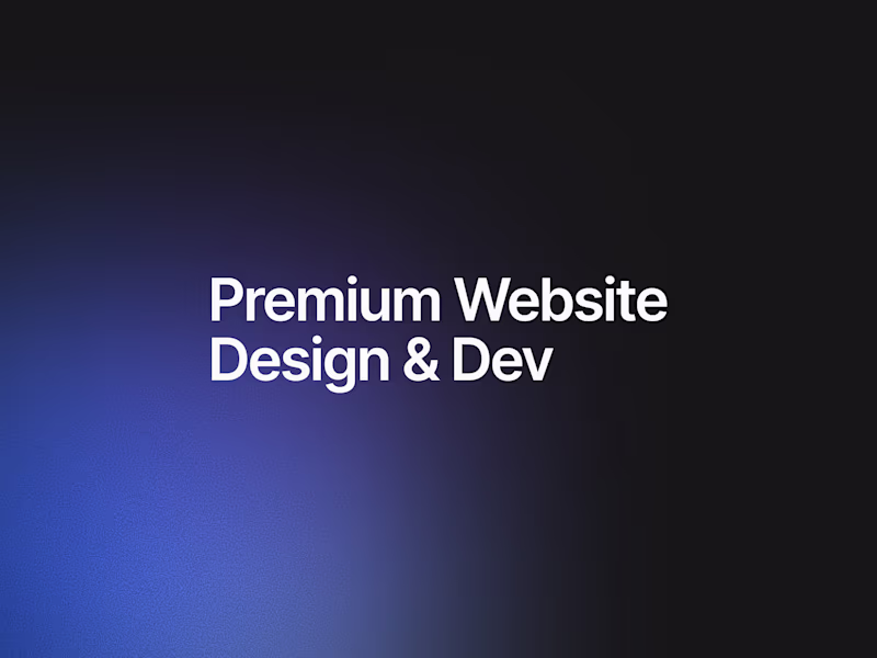 Cover image for Premium Website Design & Build (Next.js)