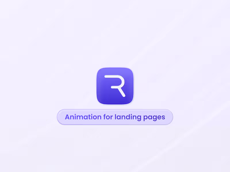 Cover image for UI Animation for landing pages