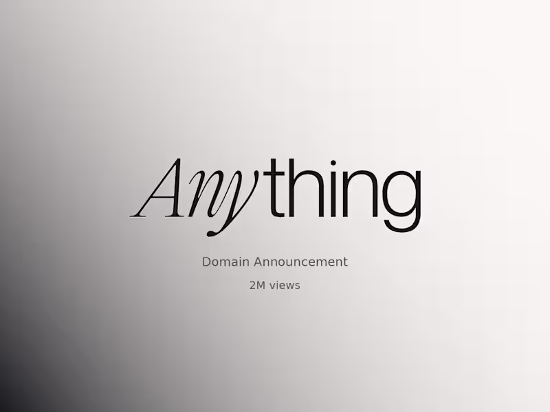 Cover image for Anything - Domain Announcement (2M+ Views)