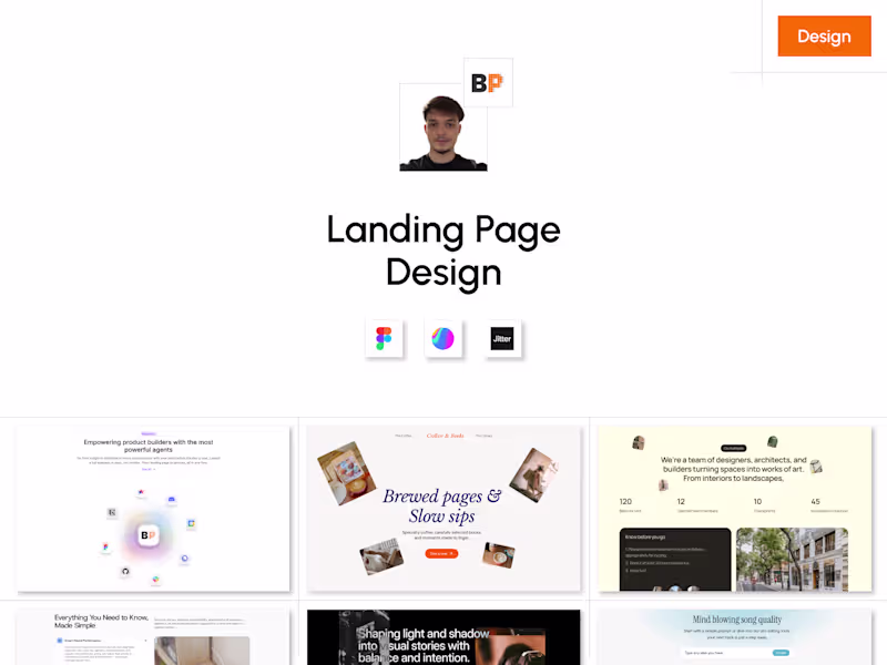 Cover image for Figma • Landing Page Design