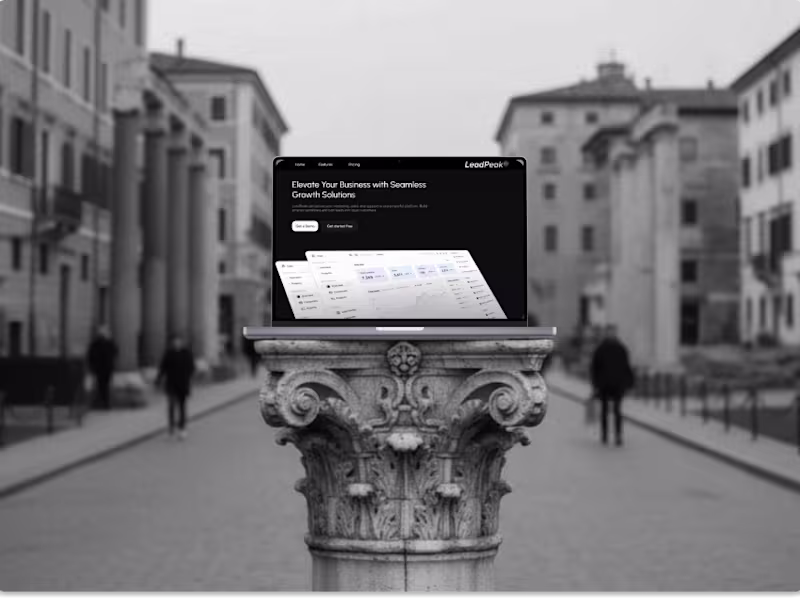 Cover image for Leadpeak – Landing Page Design for CRM SaaS Startup