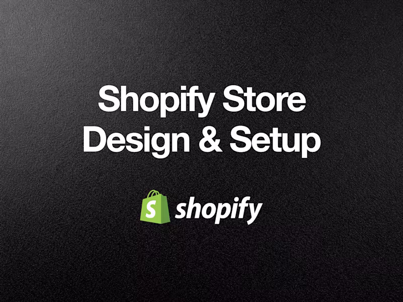 Cover image for Shopify - Design & Setup