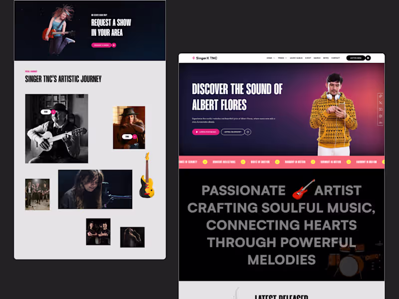 Cover image for SingerX TNC - Music & Audio Website Template