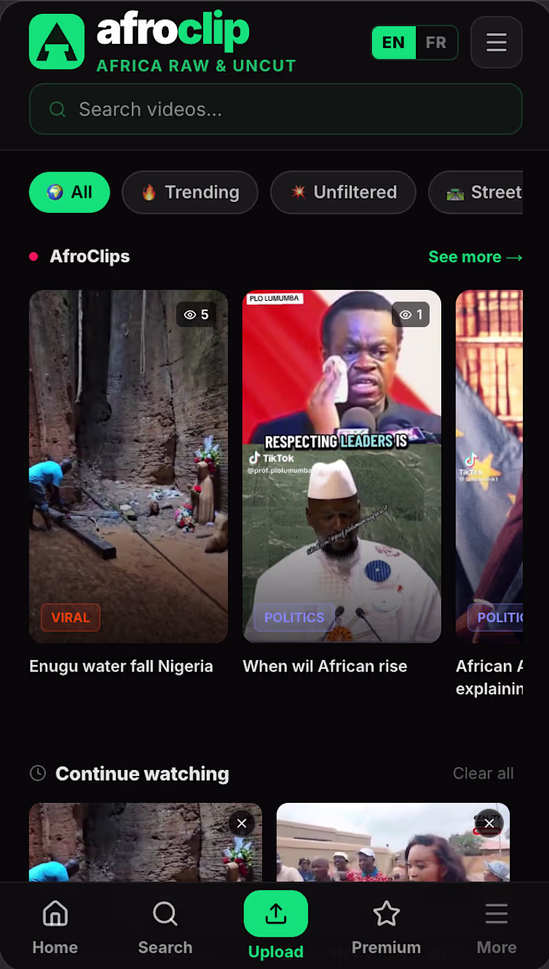 Cover image for Afroclip (afroclip.com (http://afroclip.com)) is a