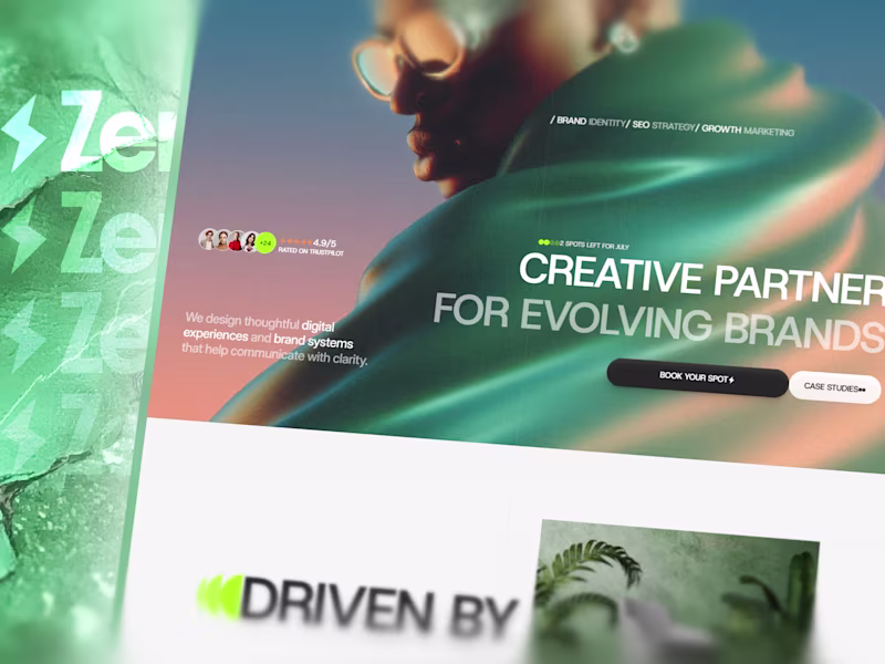 Cover image for Used oversized typography, tilted layouts,