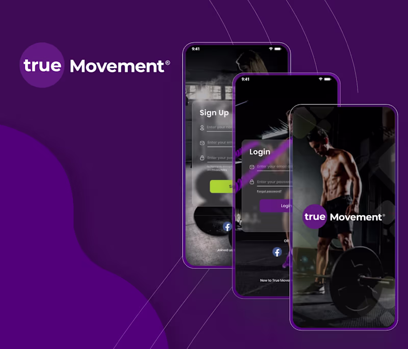 Cover image for True Movement | Fitness Web & Mobile App Design