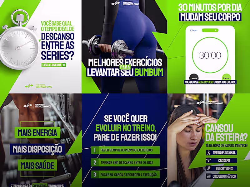 Cover image for Social Media Content for Fitness Brand