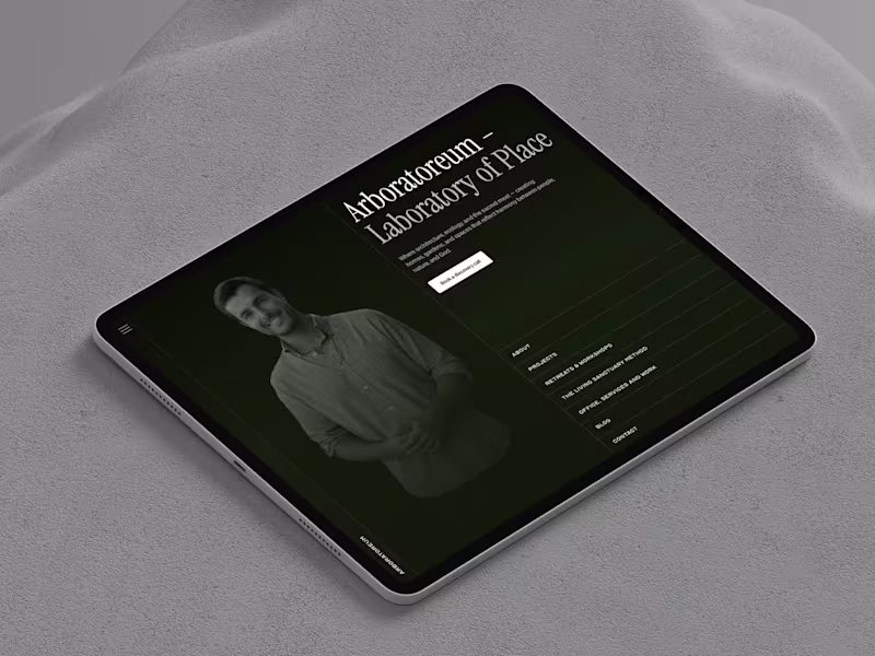 Cover image for Arboratoreum: Portfolio website for independent architect