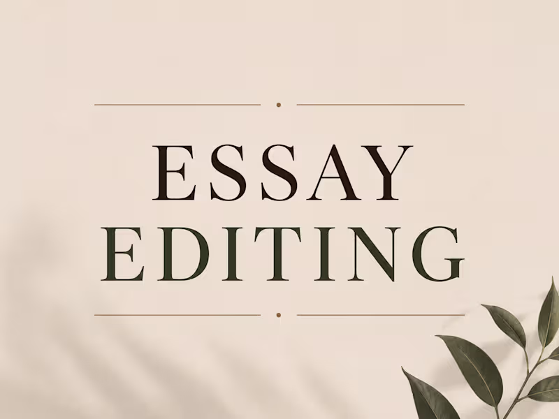 Cover image for Essay Editing and Proofreading