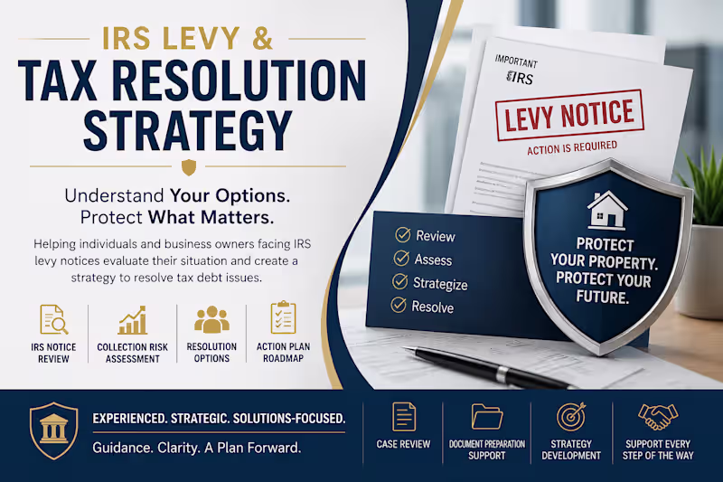 Cover image for IRS Levy & Tax Resolution Strategy Consultation
