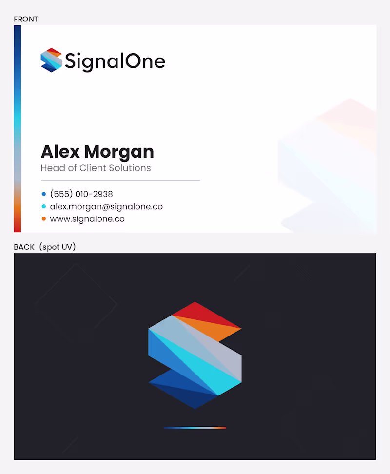 Cover image for Design Concept: SignalOne Business Card
The