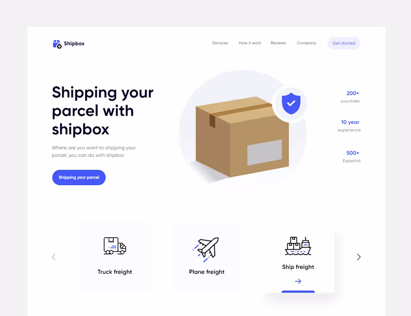 Cover image for Shipbox_Shipment landing page