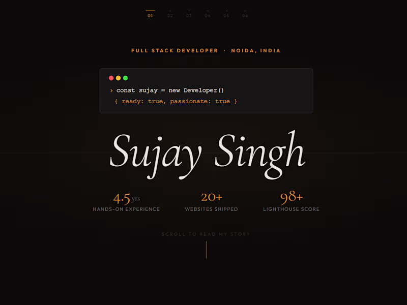 Cover image for Personal Portfolio — Full-Stack Engineer
A